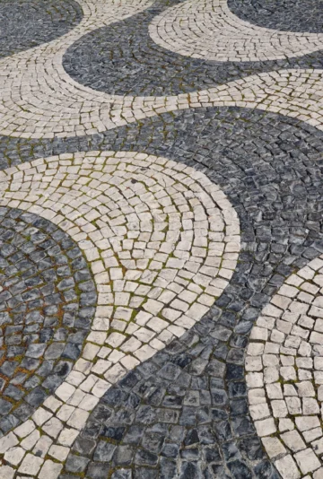 Pflaster mit Musterung